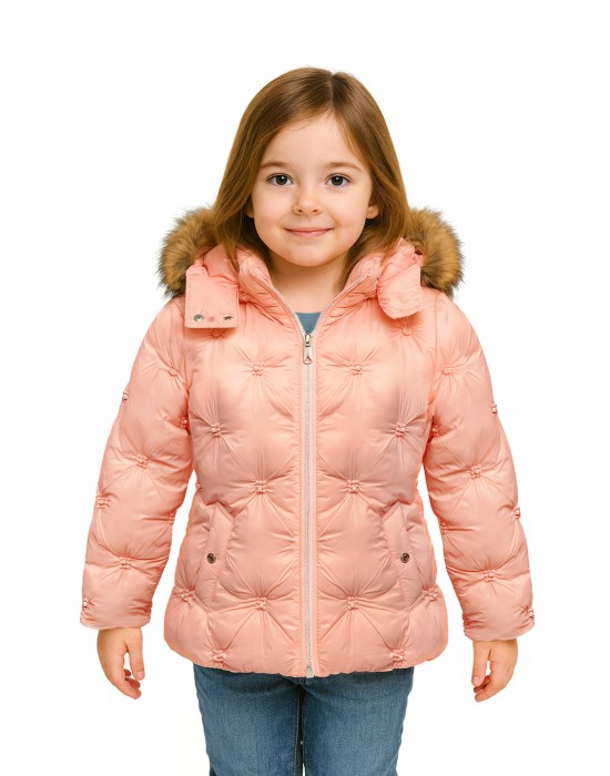 Girls Jacket Quilted Bubblegum